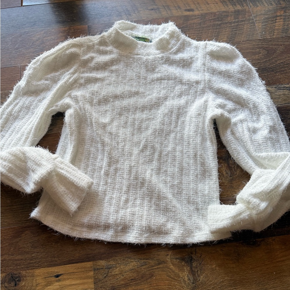 Good Luck Gem Cream Textured Knit Top